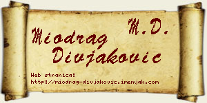 Miodrag Divjaković vizit kartica